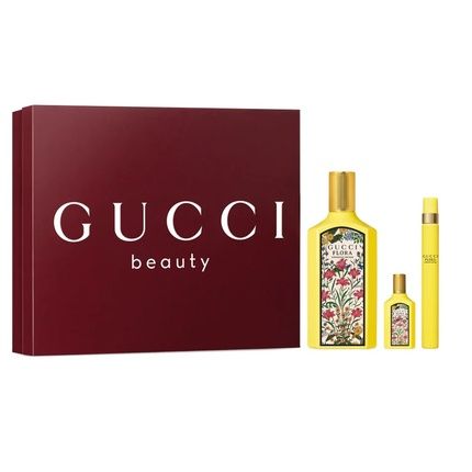Gucci Flora Gorgeous Orchid Eau De Parfum Spray Set - 100Ml + 10Ml + 5Ml Miniature
