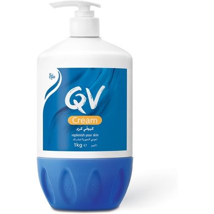 Qv Cream 1050G Pump 24 Hour Moisturisation Ideal For Dry Skin Conditions Such As Eczema Psoriasis And Dermatitis 1.05 Kg Large Pump Bottle Single