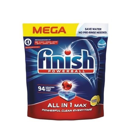 Finish Powerball Dishwasher Tabs All In 1 Max Lemon