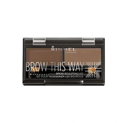 Rimmel London Brow This Way Eyebrow Sculpting Kit 002 Medium Brown Perfect Eyebrows Set 2 Grams