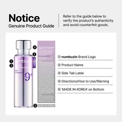 Numbuzin No.9 Essence Nad+ Bio Essence For Firming, Wrinkles, And Fine Lines