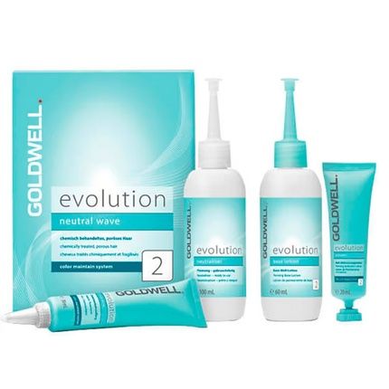 Evolution Neutral Wave Type 2 Perm Set - Base Lotion 60Ml, Activating Lotion 100Ml, Fixative 20Ml, Intermediate Treatment 30Ml