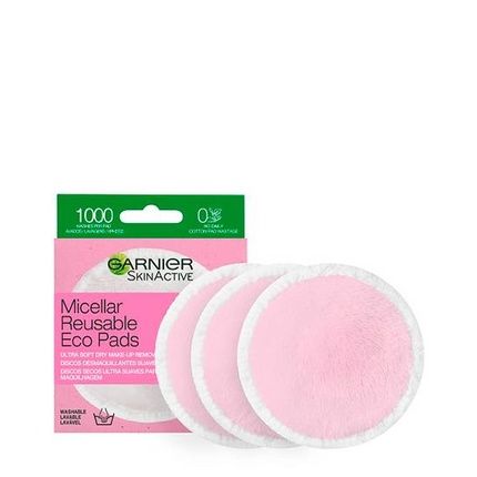 Garnier Skin Active Ultra Soft Dry Makeup Removal Pads 3 Pcs Reusable Makeup Removers