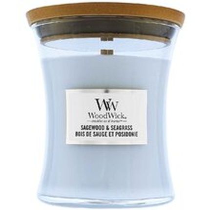 Woodwick Sagewood Seagrass Vase Scented Candle 609 G
