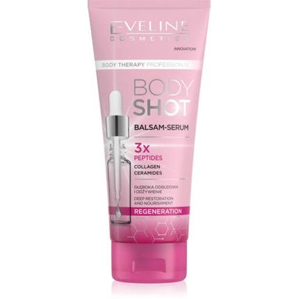 Eveline Body Shot Regenerating Balm Serum With Peptides Collagen Ceramides 200Ml - Pack Of 3