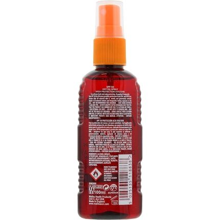 Malibu Sun Spf 50 Non-Greasy Dry Oil Spray For Tanning High Protection Water Resistant 100Ml