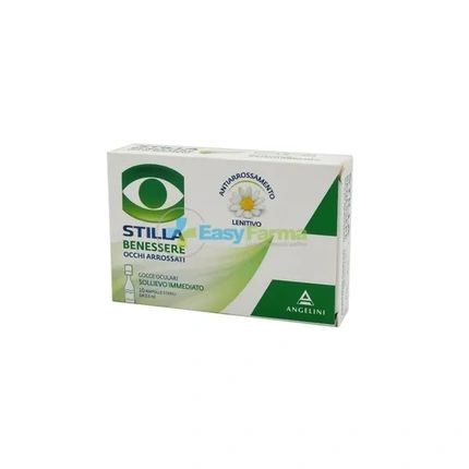 Angelini Stilla Wellbeing Red Eyes Eye Drops - 10 Sterile Ampoules