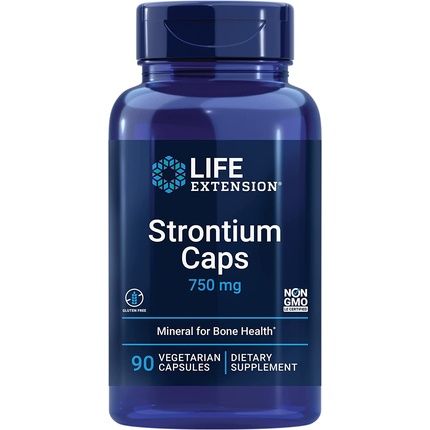 Life Extension Strontium Caps Mineral For Bone Health 750Mg 90 Veggie Caps