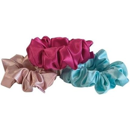 Chit Chat Hair Scrunchies Set Of 3 Assorted Colors - Pack Of 3
