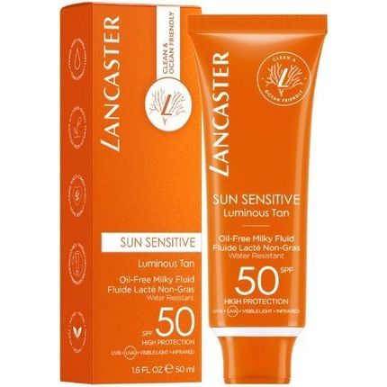 Lancaster Sun Sensitive Luminous Tan Oilfree Milky Fluid Spf 50 50 Ml