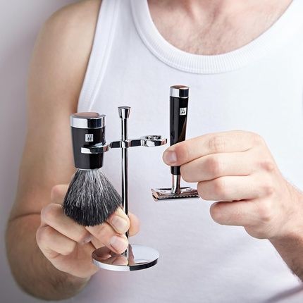 Zwilling Razor Set With Safety Razor 3 Pieces With Shaving Brush And Holder