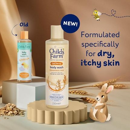 Childs Farm Oatderma Body Wash Fragrance Free Soothing Face And Shower Gel