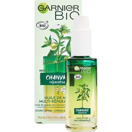 Garnier Organic Multi-Repairing Night Oil For Face With Nourishing Hemp & Vitamin E 30Ml