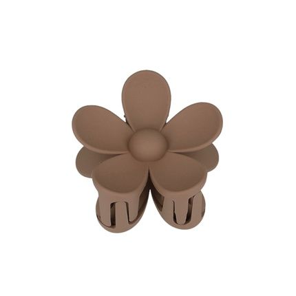 Ecarla Xl Hair Clip Flower Design In Brown
