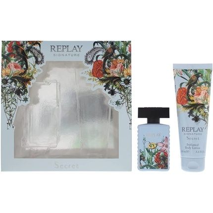 Replay Signature Secret For Woman Gift Set - Eau De Toilette 30Ml And Body Lotion 100Ml