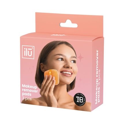 Ilu Makeup Remover Pads Orange 3 Pack - Image 3
