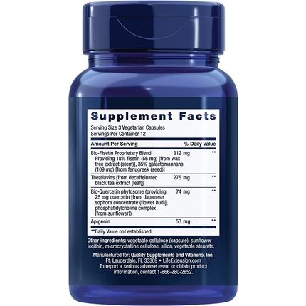 Life Extension Senolytic Activator With Quercetin And Fisetin 36 Vegetarian Capsules