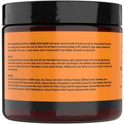 Sunny Isle Jamaican Castor Oil Intensive Repair Masque Black Coconut 16 Fl Oz - Image 3