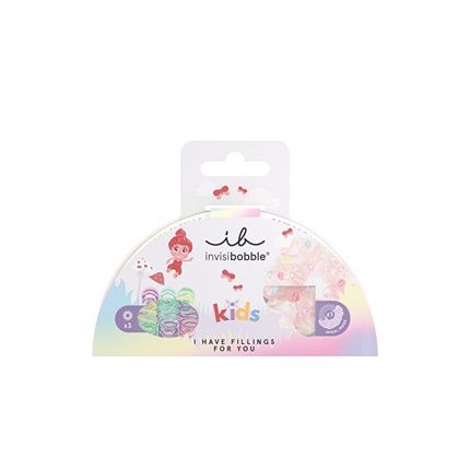 Invisibobble Kids Hair Bobbles For Girls Pink And Rainbow Hair Elastics 4 Pieces