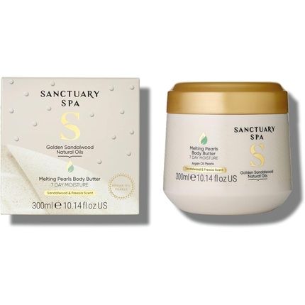 Sanctuary Spa Golden Sandalwood Melting Pearl Body Butter With Shea Butter And Argan Oil 300G