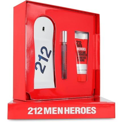 Herrera 212 Heroes Set: Edt Spray 90Ml + Shower Gel 100Ml + Edt Spray 10Ml