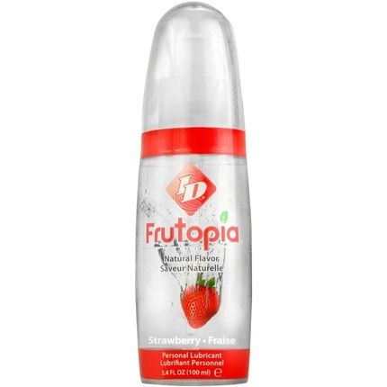 Id Frutopia Strawberry Flavored Water Based Personal Lubricant 3.4 Fl Oz Bottle