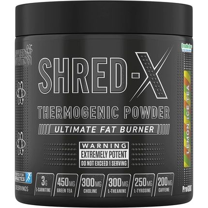 Applied Nutrition Shred X Fat Burner Abe All Black Everything Thermo Weight Management Lemon Ice Tea 300G - 30 Servings