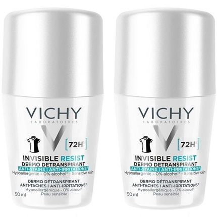 Vichy Set Of Ball Antiperspirants Invisible Resist 72H 2 X 50 Ml