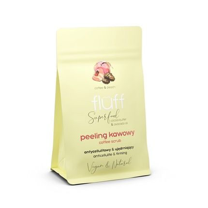 Fluff Coffee Scrub Body Peeling Firming & Anti-Cellulite Peach 100G