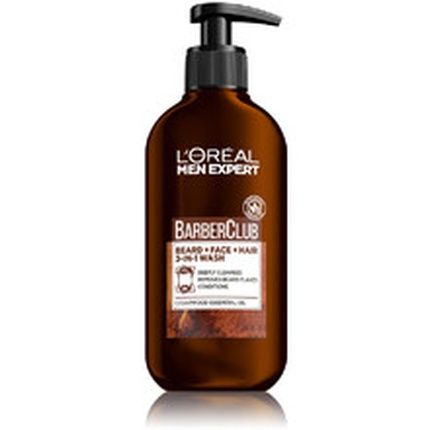 L'Oreal Men Expert Barber Club 3-In-1 Beard, Hair & Face Wash 200Ml