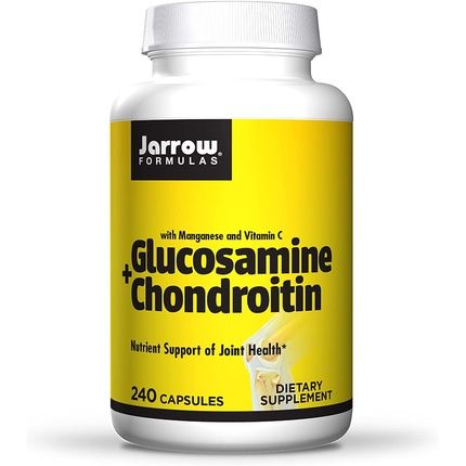 Jarrow Formulas Glucosamine + Chondroitin Nutrient Support Of Joint Health 240 Capsules - 60 Servings