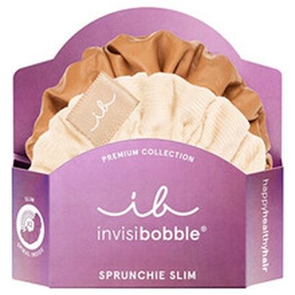 Invisibobble Sprunchie Slim Premium Creme De Caramel Hair Band 2 Pieces