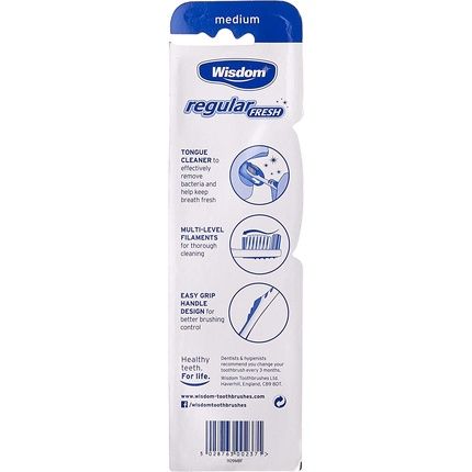 Wisdom Regular Fresh Medium Toothbrush - Pack Of 2 - Image 3