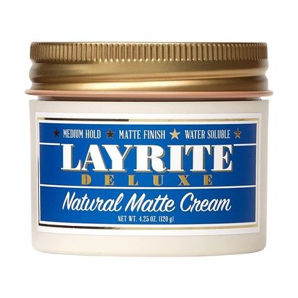 Layrite Natural Matte Cream 120G Medium Hold Water Soluble Matte Finish