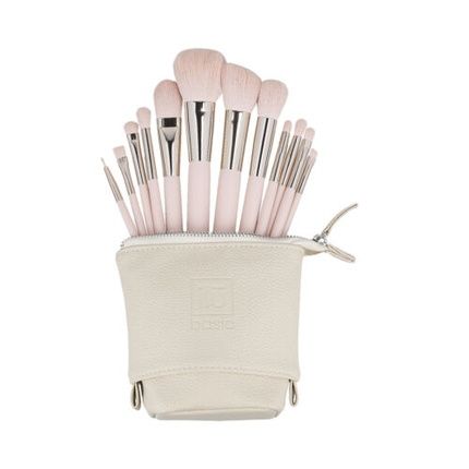 Ilu Basic Set 12 Makeup Brushes With Pink Bag - Image 4