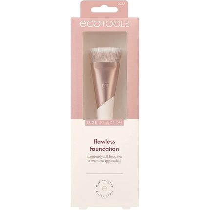 Ecotools Luxe Flawless Foundation Makeup Brush For Liquid Makeup Pink