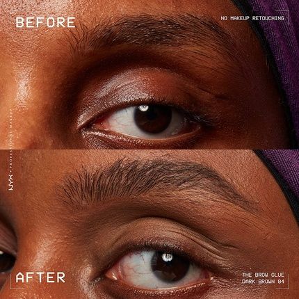 Nyx Professional Makeup The Brow Glue Extreme Hold Tinted Eyebrow Gel Dark Brown 0.17 Fl Oz - Image 3