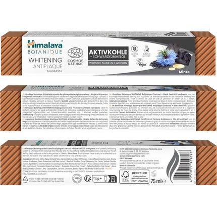 Ecocert Cosmos Natural Certified Himalaya Botanique Whitening Antiplaque