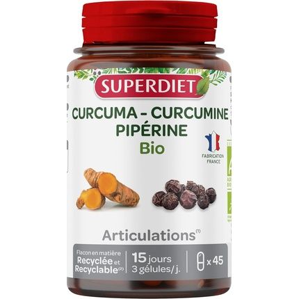 Superdiet Organic Turmeric Piperine Herbal Medicine For Joints