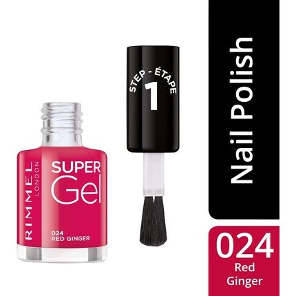 Rimmel London Super Gel Nail Polish By Kate 24 Red Ginger 12Ml