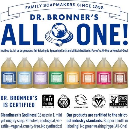 Dr Bronner'S 18-In-1 Lavender Pure-Castile Liquid Soap With Organic Oils 3.79L - Recycled Bottle - Image 3
