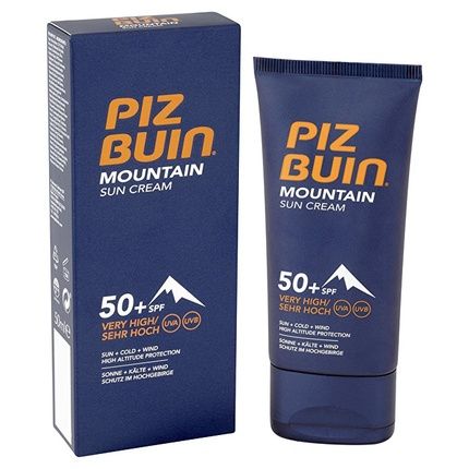 Piz Buin Mountain Sunscreen Spf 50+ 50Ml - Skiing And Hiking Sun Protection Against Wind And Cold