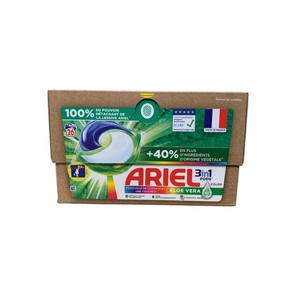 Ariel 3In1 Pods Aloe Vera 26 Pieces 6474G Gentle Cleaning & Freshness For Clothing