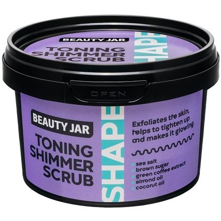 Beauty Jar Shape Toning Shimmer Scrub Exfoliates And Tightens Skin 12.7Oz 360G