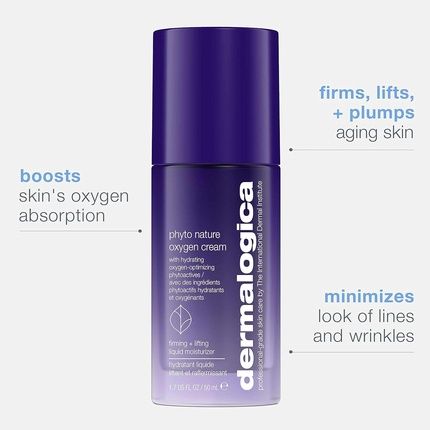 Dermalogica Phyto Nature Oxygen Cream 50Ml - Firms, Lifts & Plumps Lightweight Daily Moisturizer Revitalizes Aging Skin Hydrates & Energizes For A Youthful Glow All Skin Types