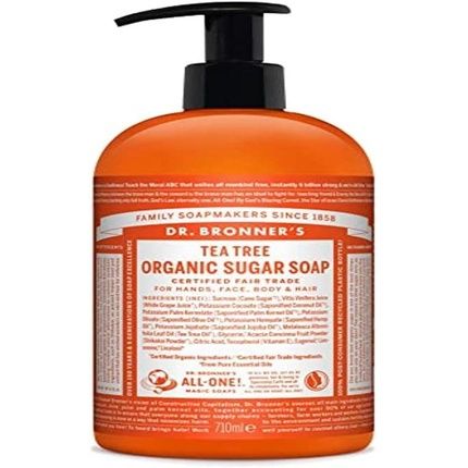 Dr. Bronner'S Organic Tea Tree Sugar Soap 710Ml
