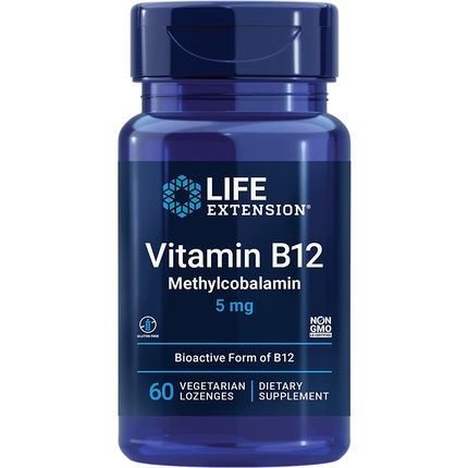 Life Extension Methylcobalamin 5Mg Vegetarian Lozenges 60 Count