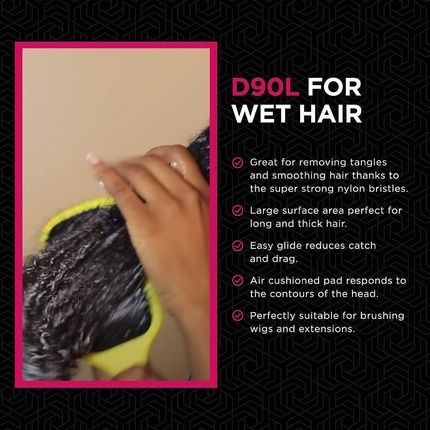 Denman Tangle Tamer Ultra Detangling Paddle Brush For Curly Hair And Black Natural Hair - Wet & Dry Hair - Image 3