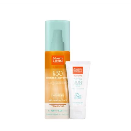 Martiderm Suncare F30 Bronze Spray 150Ml Spf30 Body Spray Free After Sun Lotion 30Ml