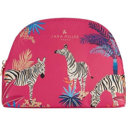 Sara Miller Beauty Tahiti Red Cosmetic Makeup Bag Medium